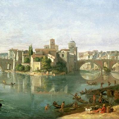 Caspar van wittel musee histoire de l art de vienne the tiberian island 1685