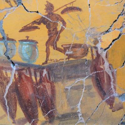 Pompei fresque amphores comptoir thermopole